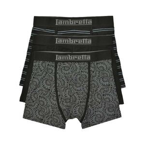 Lambretta Mens Paisley Boxer Shorts (Pack of 3) / Black/Gray